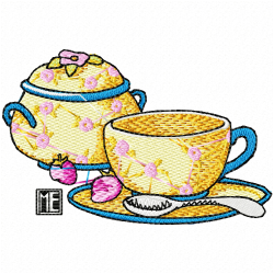 Teapots Embroidery Design 9 Teapots Embroidery Design 9